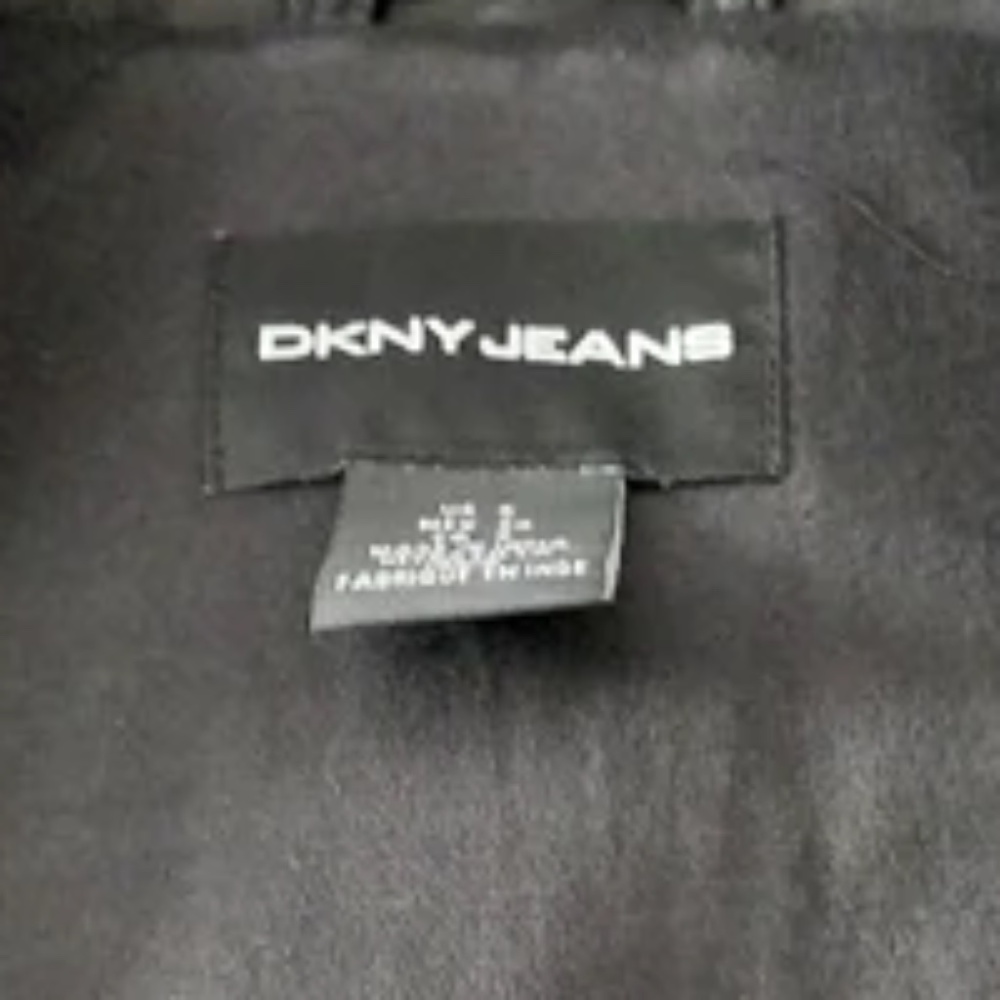 DKNY Jeans Leather Moto Jacket - Picture 6 of 7